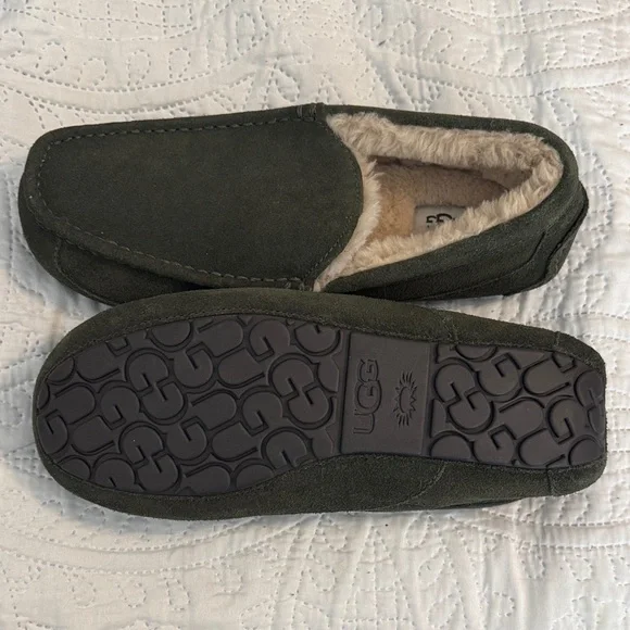 NEW UGG burnt Olive Suede men’s ASCOT Loafers size 11 - Picture 4 of 12